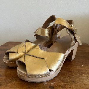 Bryr, Emma Cross-Toe, Metallic Gold, 38